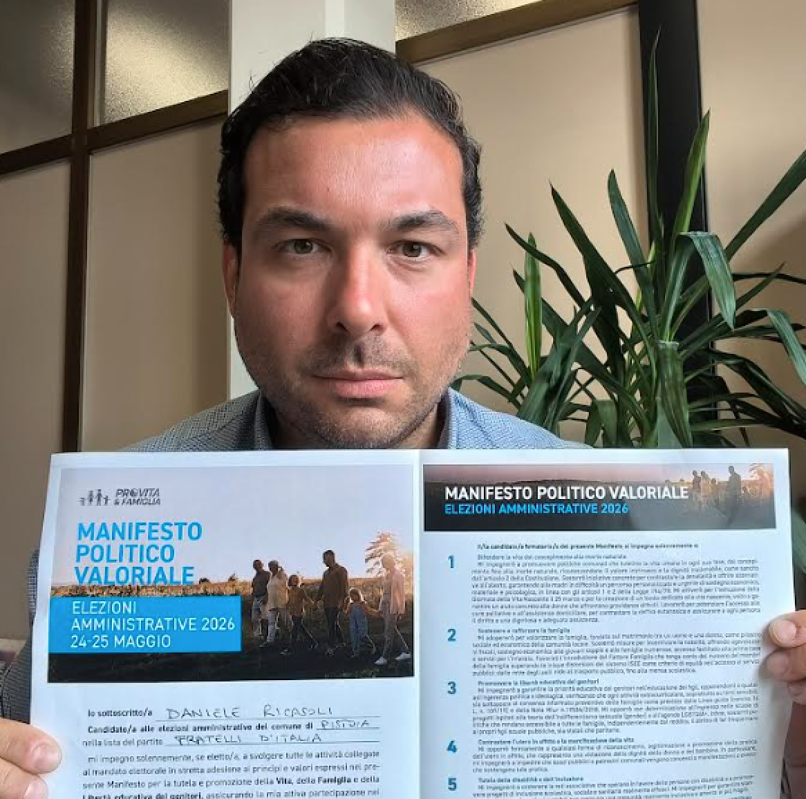 Amministrative 2026. Pistoia: intervista al candidato Ricasoli (FDI) 1